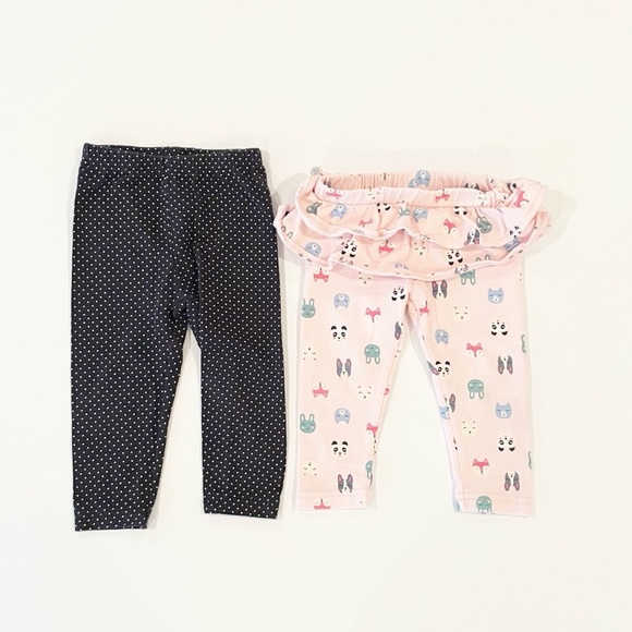 Carter’s 12M polka dot and ruffled animal print leggings - Picture 11 of 11